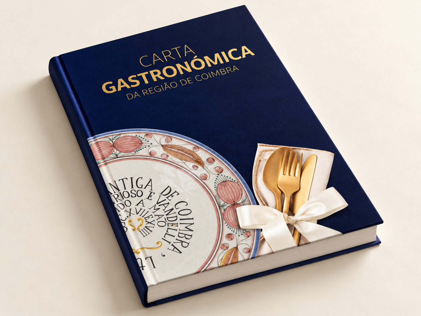 Navy and gold culinary book