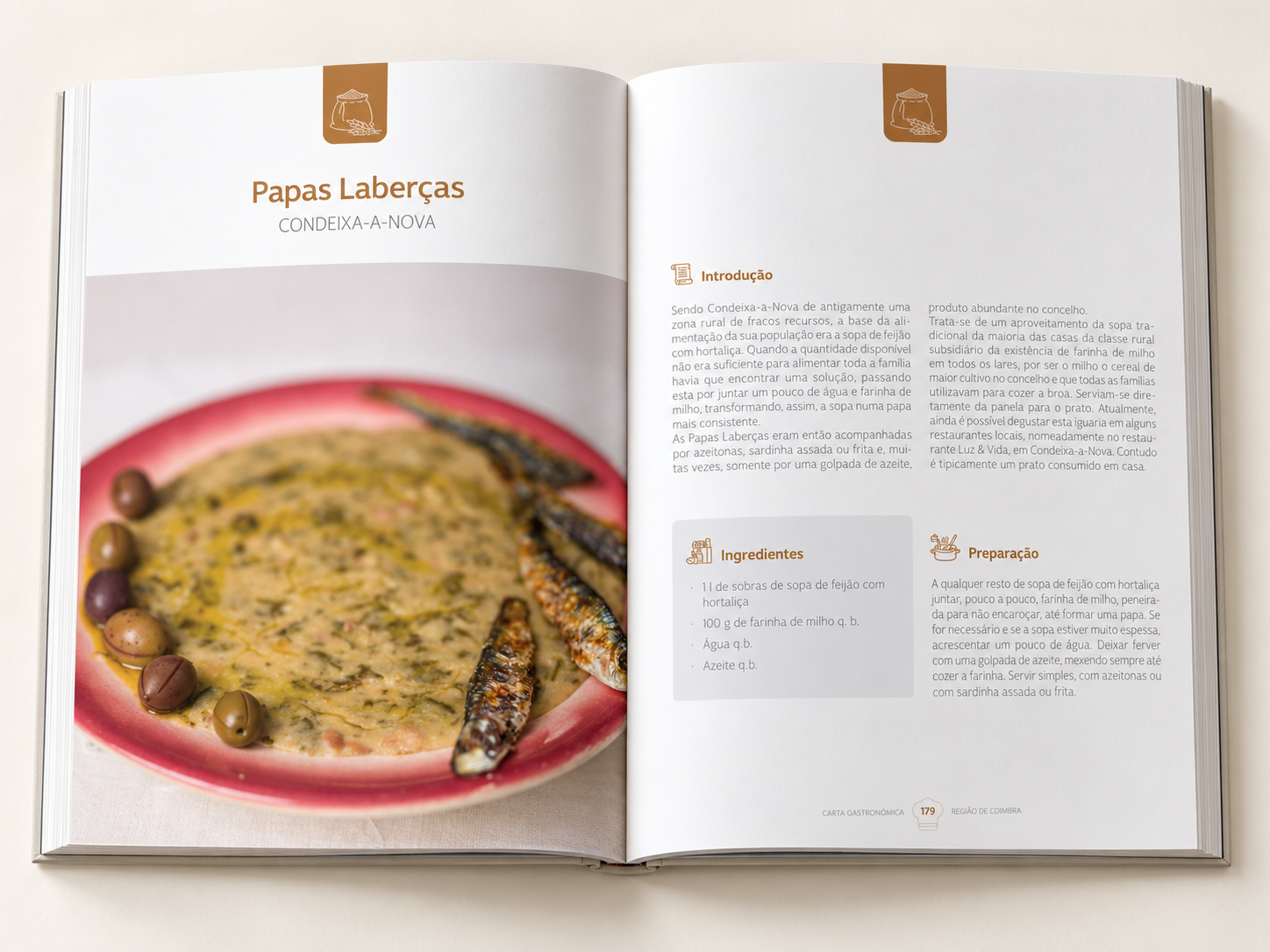 Premium Portuguese cookbook spread
